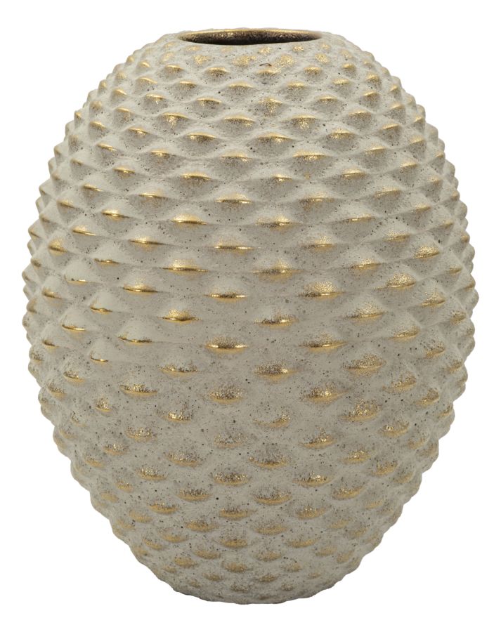 Vase Pepipas Ball aus Keramik Durchmesser 23,5 cm Höhe 28,5 cm Öffnung 7 cm Wertvolles Design zum Dekorieren