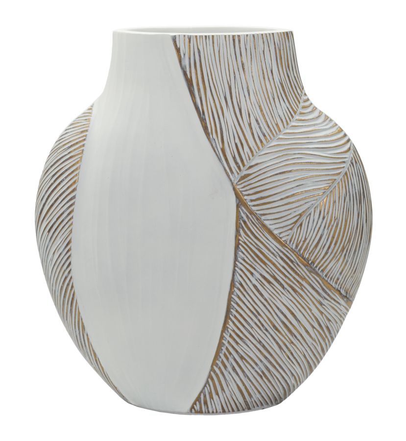 Blumenvase Harz Ho Chi Minh 27x11,5x31 cm Polyresin Mit Öffnung 12x6 Dekorativ Für Innenräume