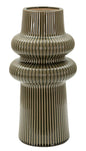 Harmony Ceramic Vase Diameter 18 cm Height 36 cm Opening 8 cm Sinuous Contemporary Design