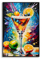 Decorated print on lacquered canvas with cocktail frame cm 62 x 3.5 x 92 fir woo