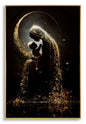 Decorated print on lacquered canvas with maternity frame 60 x 3.5 x 90 fir wo