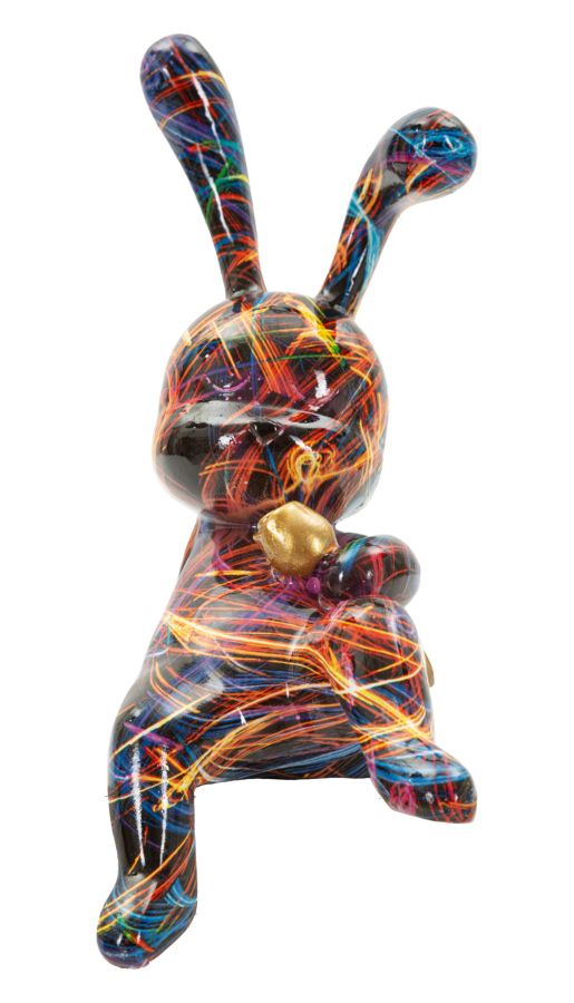 Dekorative Statue psyco Häschen 21 cm, Polyresin 5 x 10 x 22