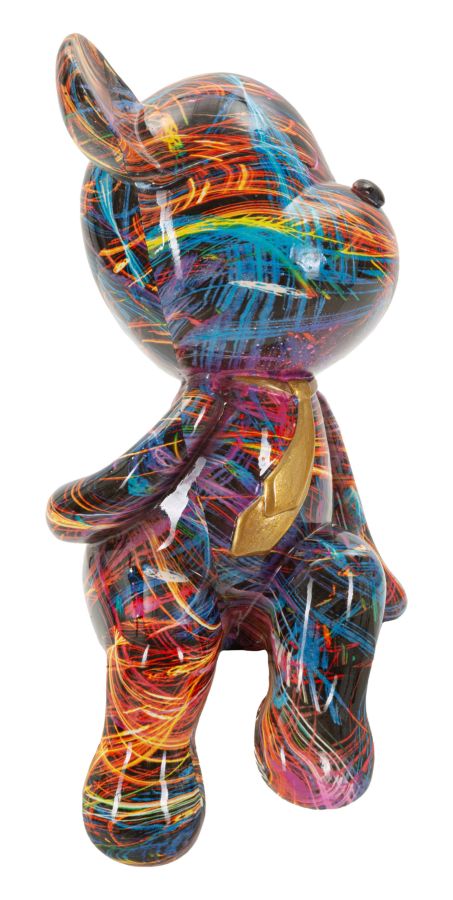 Statua decorativa orsetto psyco cm 10, polyresin 5 x 12 x 23,5