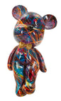 Decorative psycho bear statue 12.5 x 9.5 x 25 cm polyresin