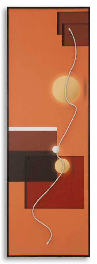 Stampa Con LED Su Tela Astratta 150 x 50 cm Spessore 3,5 cm in Canvas Plastica e MDF