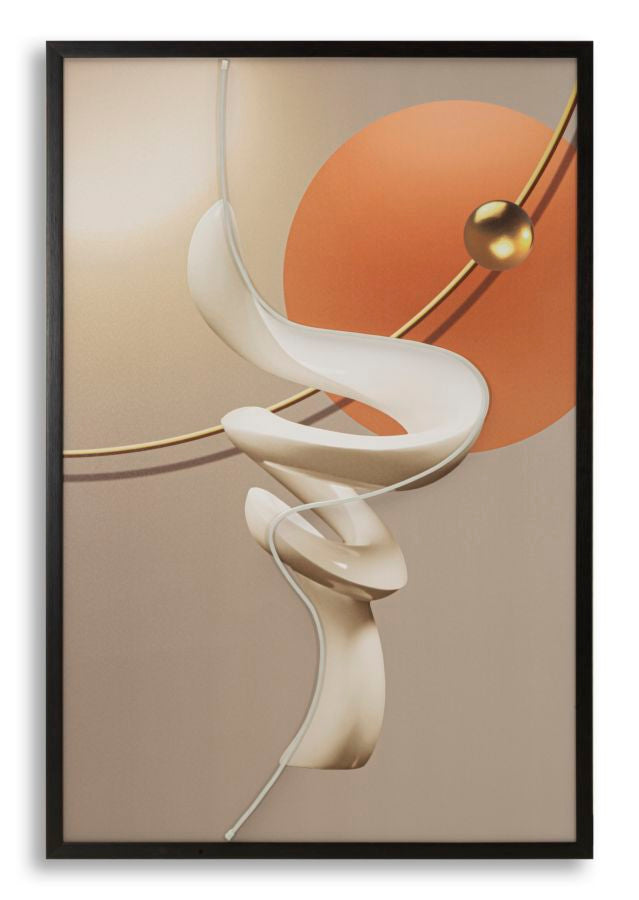 Stampa Con LED Su Tela Astratta 80 X 120 Cm In Canvas Plastica E MDF Per Arredo Moderno