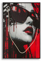 Printed canvas with LEDs psyco cm 60 x 3.5 x 90 (3D acrylic application) canv
