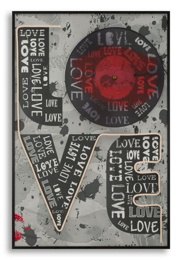 LED-Leinwandbild „Love“, 60 x 3,5 x 90 cm (3D-Acryl-Applikation), auf Leinwand