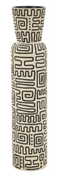 Nairobi Resin Vase Diameter 15.5 cm Height 65 cm Opening 11.5 cm Polyresin Linear Geometric Decorative