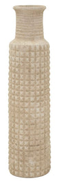 Outdoor Polyresin Pot with Sand Texture, Diameter 28 cm, Height 110 cm, Opening Diameter 18 cm