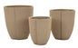 Set Of Three Outdoor Planters Peru Trio With Sizes 43x47 Cm, 36x41.5 Cm And 30.5x34.5 Cm
