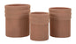 Outdoor Cachepot Colombia Tris Three Imposing and Textured Pots for Outdoors Warm and Authentic Natural Style