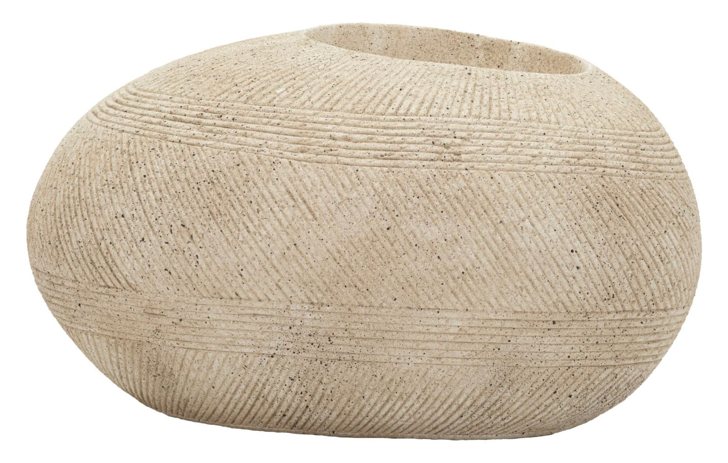 Vaso Da Esterno In Pietra Effetto Stone Polyresin 54,5 X 42,5 X 30 Cm Con Texture Naturali E Design Sofisticato