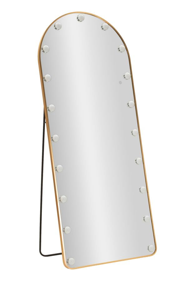 Hollywood Bogen-Standspiegel mit LED und 3 Farbtemperaturen, 70 x 6,45 x 170 cm