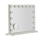 Hollywood Tischspiegel mit diffusem Licht, runder Spiegel, 9 cm Durchmesser aus Eisen und Glas
