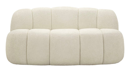 Ball Sofa Weiß Aus Sperrholz Mit Schwamm Und Polyester 145x80x69 Cm Skulpturales Glamour-Design