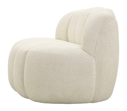 Ball Sofa Weiß Aus Sperrholz Mit Schwamm Und Polyester 145x80x69 Cm Skulpturales Glamour-Design