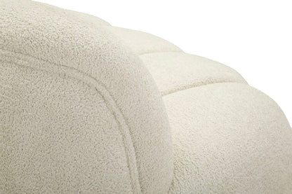 Ball Sofa Weiß Aus Sperrholz Mit Schwamm Und Polyester 145x80x69 Cm Skulpturales Glamour-Design