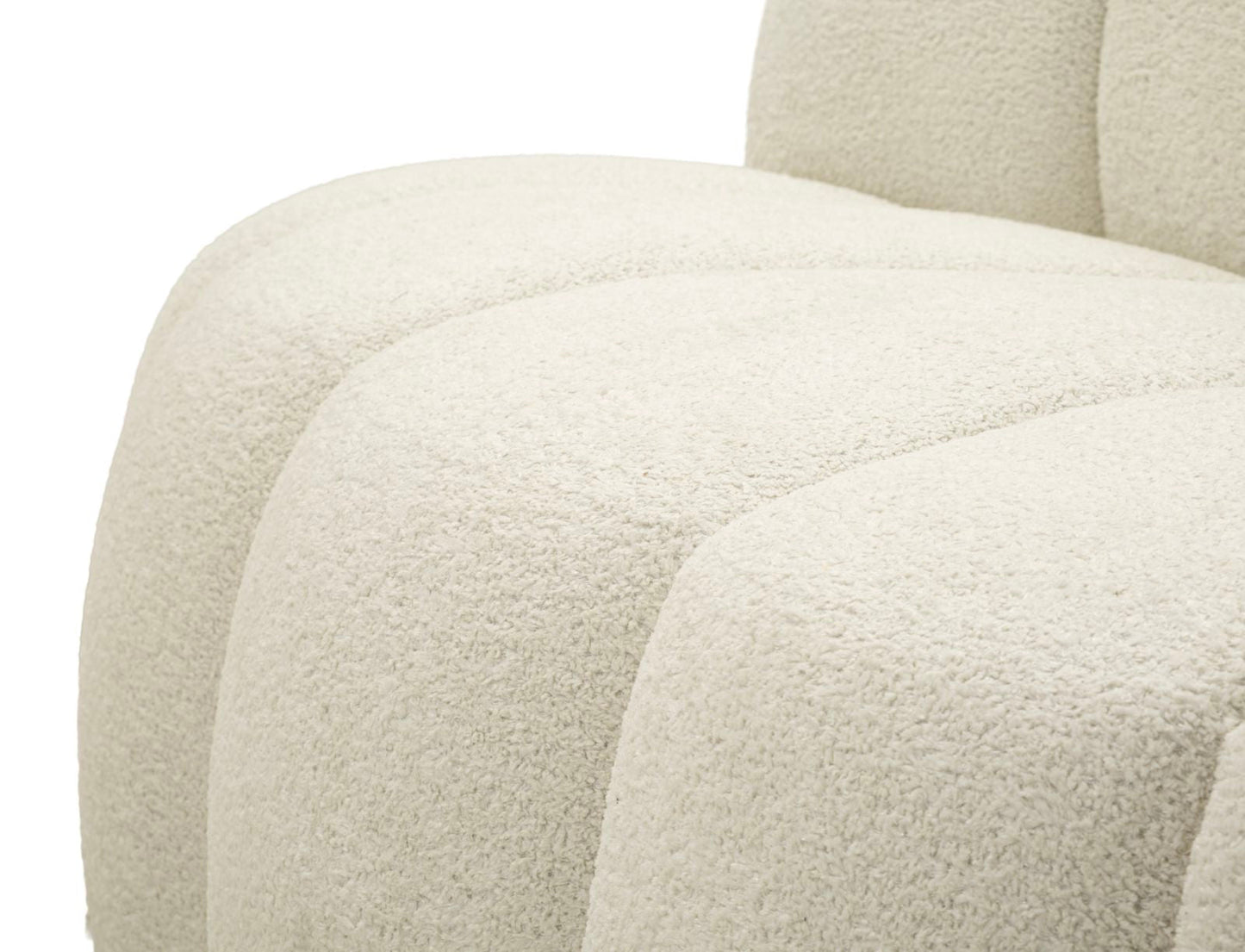 Ball Sofa Weiß Aus Sperrholz Mit Schwamm Und Polyester 145x80x69 Cm Skulpturales Glamour-Design