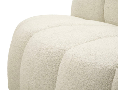 Ball Sofa Weiß Aus Sperrholz Mit Schwamm Und Polyester 145x80x69 Cm Skulpturales Glamour-Design