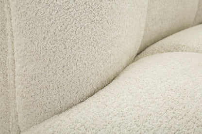 Ball Sofa Weiß Aus Sperrholz Mit Schwamm Und Polyester 145x80x69 Cm Skulpturales Glamour-Design