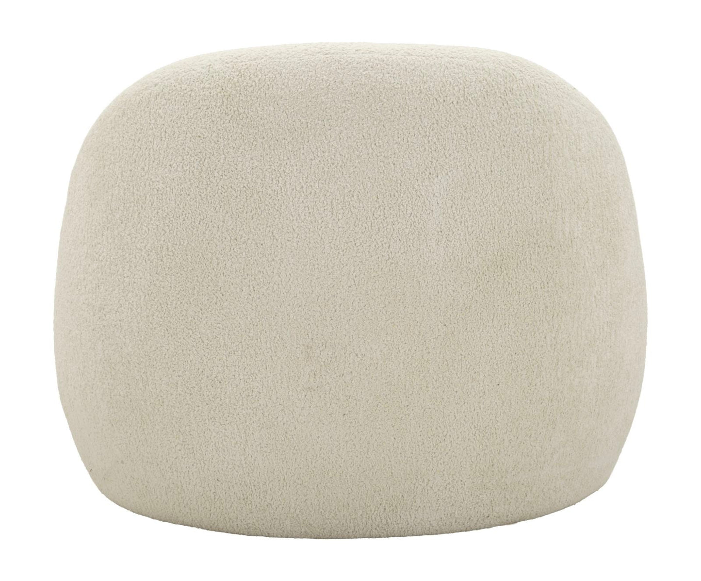 Sessel Ginevra Weiß aus Sperrholz mit weichem Bouclé-Stoff und Nordic Comfort 81x78x64 cm