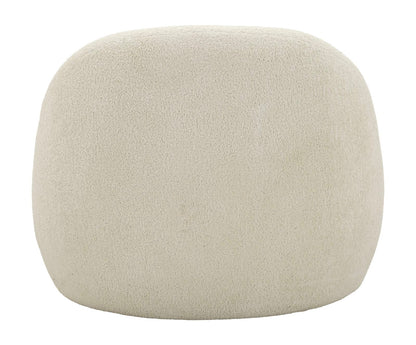 Sessel Ginevra Weiß aus Sperrholz mit weichem Bouclé-Stoff und Nordic Comfort 81x78x64 cm