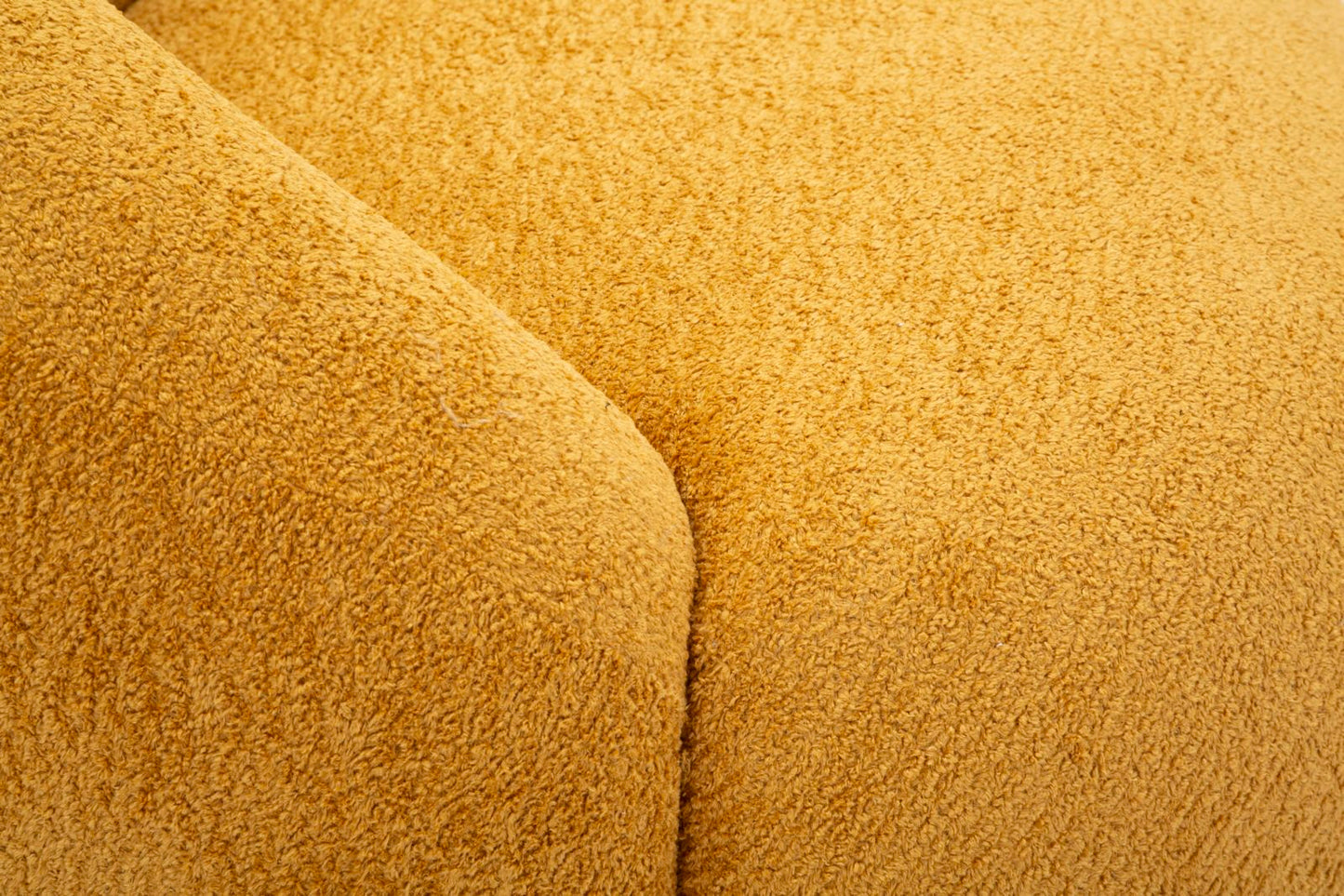 Poltrona Ginevra Senape Bouclé Con Struttura In Plywood Imbottitura In Schiuma E Poliestere 81x78x64 Cm