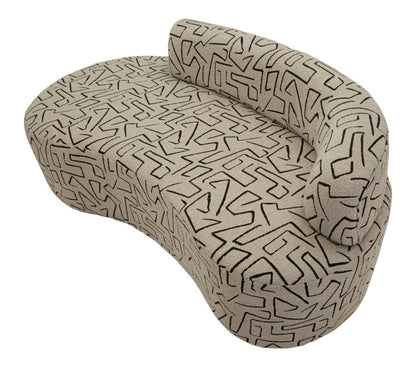 Sofa Nairobi 176 x 91,5 x 69 cm aus Sperrholz, Schaumstoff und Polyester für modernes Wohnzimmer