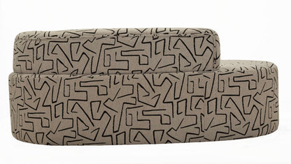 Sofa Nairobi 176 x 91,5 x 69 cm aus Sperrholz, Schaumstoff und Polyester für modernes Wohnzimmer