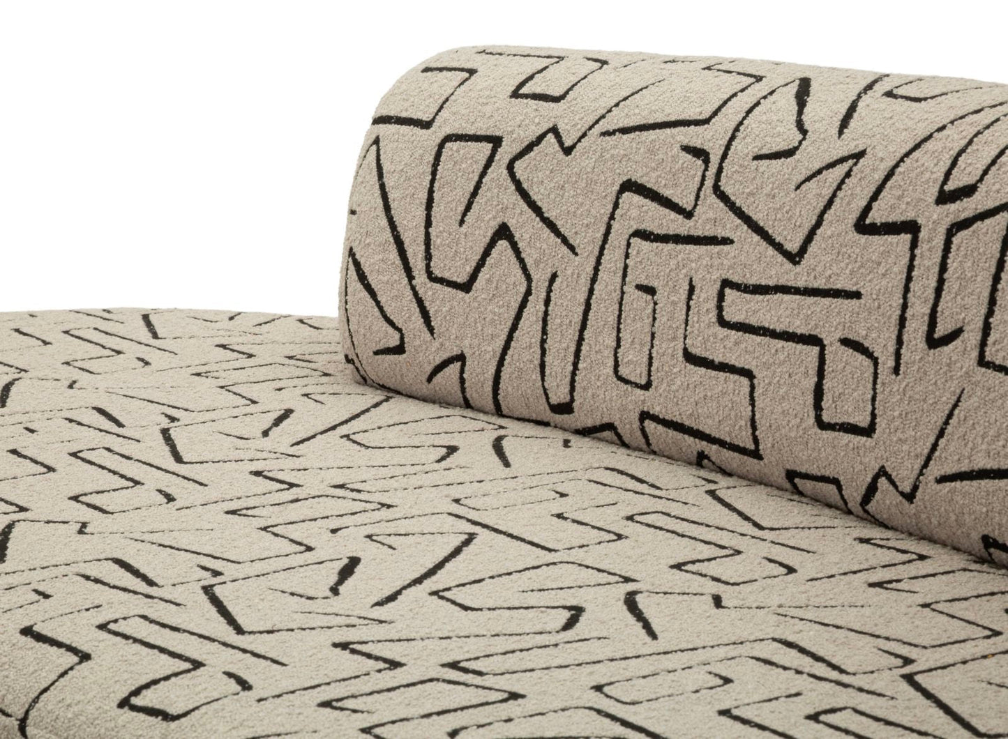 Sofa Nairobi 176 x 91,5 x 69 cm aus Sperrholz, Schaumstoff und Polyester für modernes Wohnzimmer