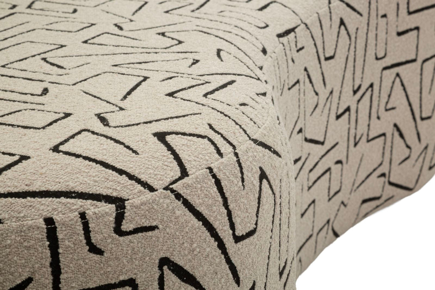 Sofa Nairobi 176 x 91,5 x 69 cm aus Sperrholz, Schaumstoff und Polyester für modernes Wohnzimmer