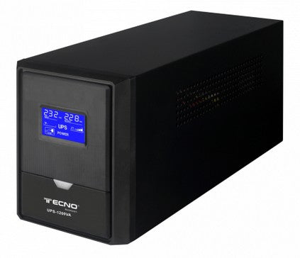 Tecno USV Unterbrechungsfreie Stromversorgung 800VA 320W 3 Bivalente Ausgänge AC Neustart LED PC