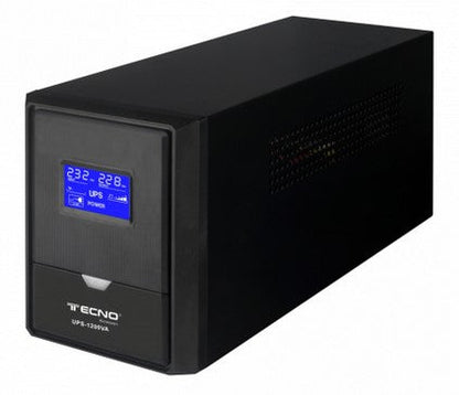 Tecno USV Unterbrechungsfreie Stromversorgung 800VA 320W 3 Bivalente Ausgänge AC Neustart LED PC