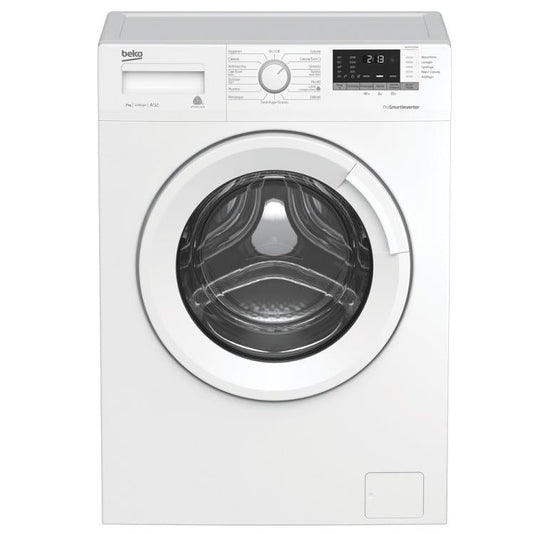 BEKO WASHING MACHINE 7KG SMART A+++ INVERTER 1200RPM FREESTANDING WUX71232WI