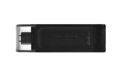 Kingston Pendrive 64GB DataTraveler USB-C 3.2 DT70/64GB Speicherstick Flash Drive Typ C Schwarz