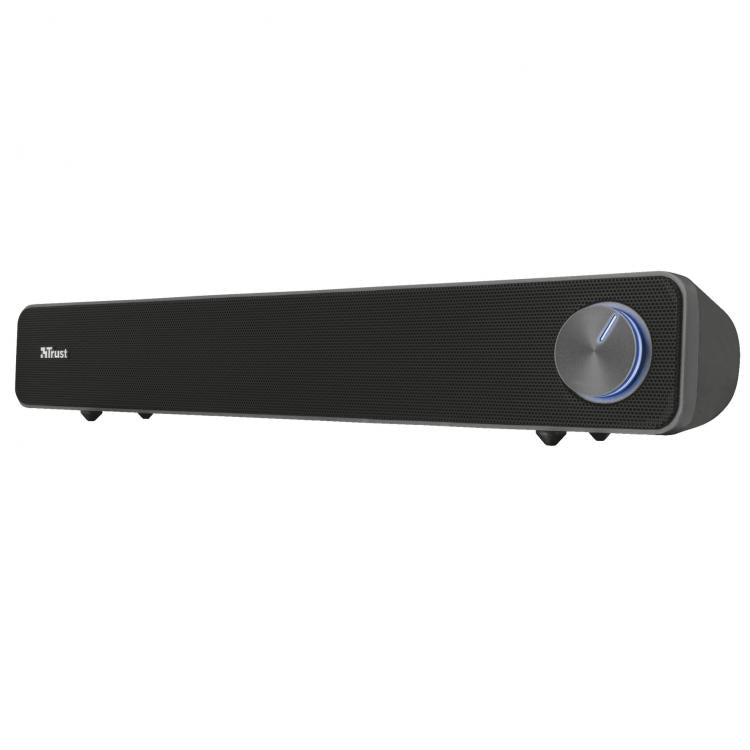 Trust Soundbar für PC Arys USB 12W Schwarz Lautsprecher Monitor Gaming Aux