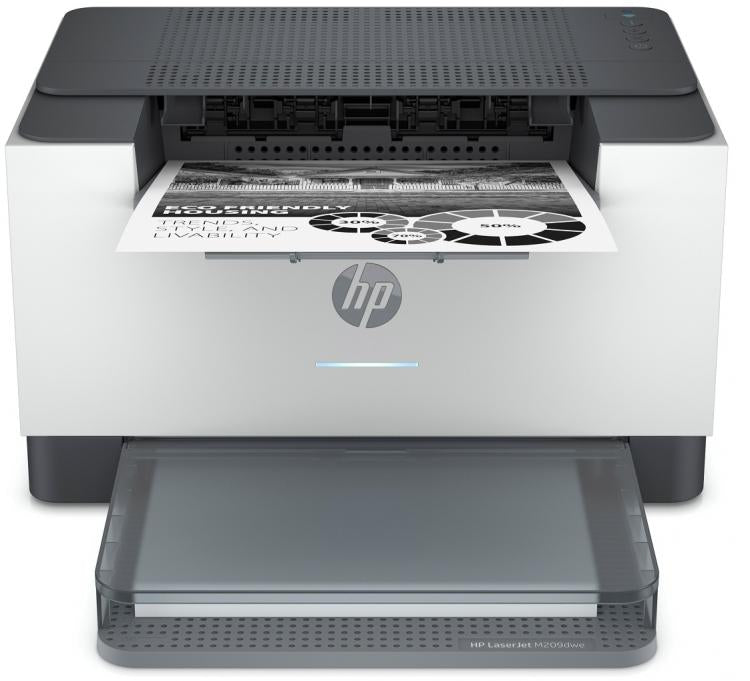 HP LaserJet Pro M209dwe Monochromatischer WLAN-Laserdrucker, 29 Seiten/Min., USB, Smart PC, Schwarz/Weiß