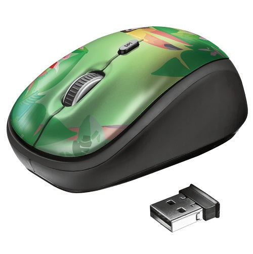 Trust kabellose optische Maus Yvitoucan Tropical Green 1600 dpi USB schnurlos dpi