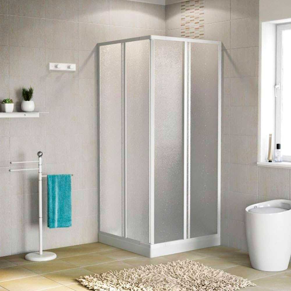 Box doccia angolare Smeralda bollicine acrilico 58-68x58-68 ap. 33-48 — Giava