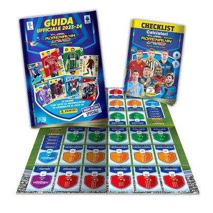 CALCIATORI PANINI ADRENALYN XL 2023-2024 MEGA PACK ALBUM + 5 BOOSTER 30 KARTEN