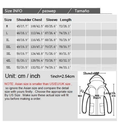 Giubbotto Winter Plus Size Men Jacket Warm Overcoat Outwear Cotton