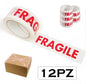 12 PCS FRAGILE PACKING TAPE 50X66 PARCELS SHIPMENTS BOXES