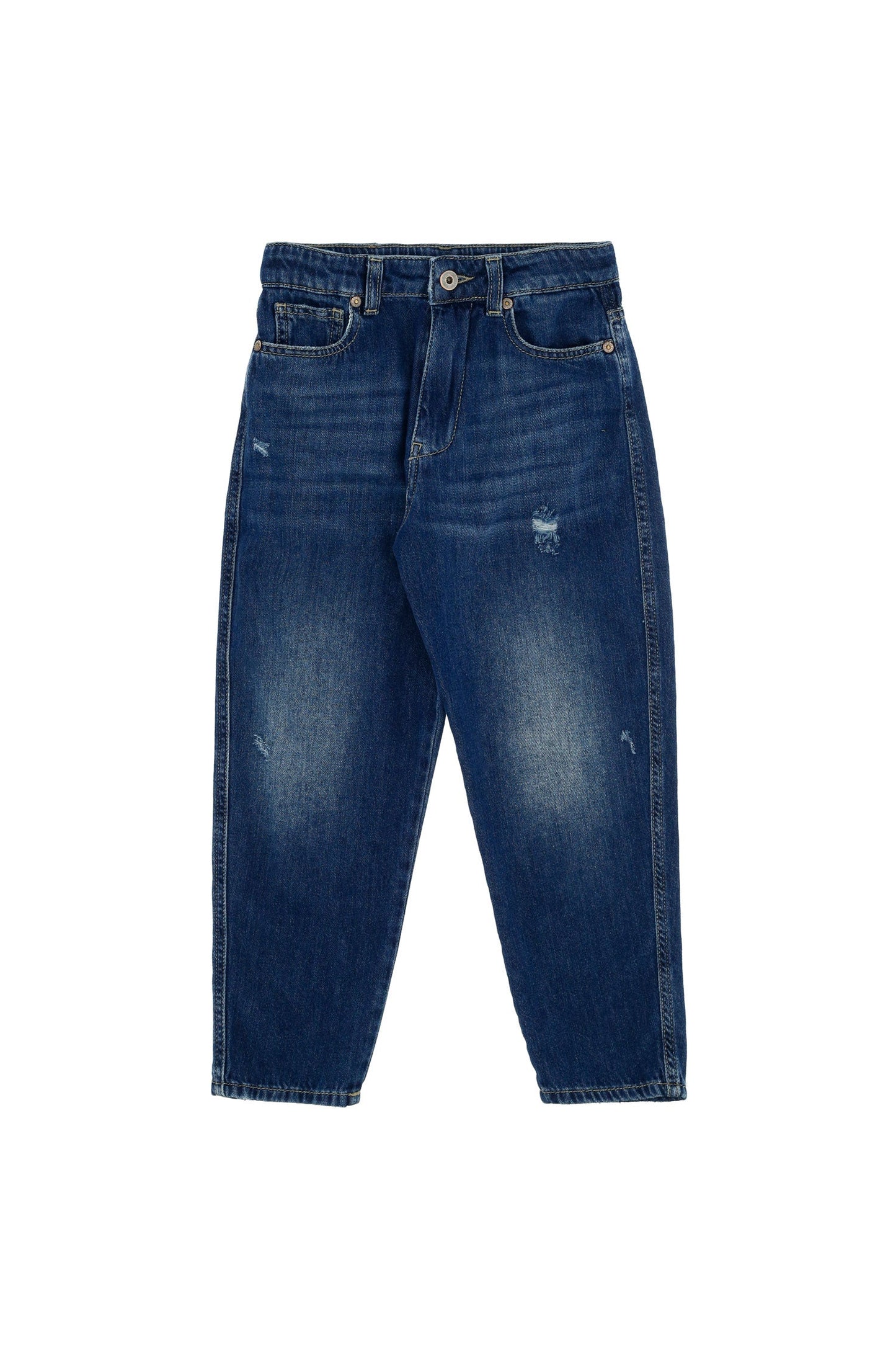 Please Pantalone Denim Mom-Fit effetto Délavé PHG4F98G31 1670 blue denim
