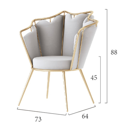 Vergoldeter blütenförmiger Sessel, Maße 73x64x88