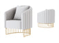 U-shaped armchair for beauty salons