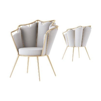 Vergoldeter blütenförmiger Sessel, Maße 73x64x88