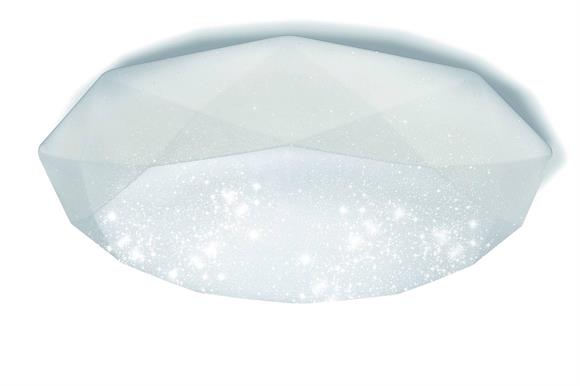 Plafoniera Led 24W Forma Diamante Effetto Cielo Stellato Brillantini Lampadario