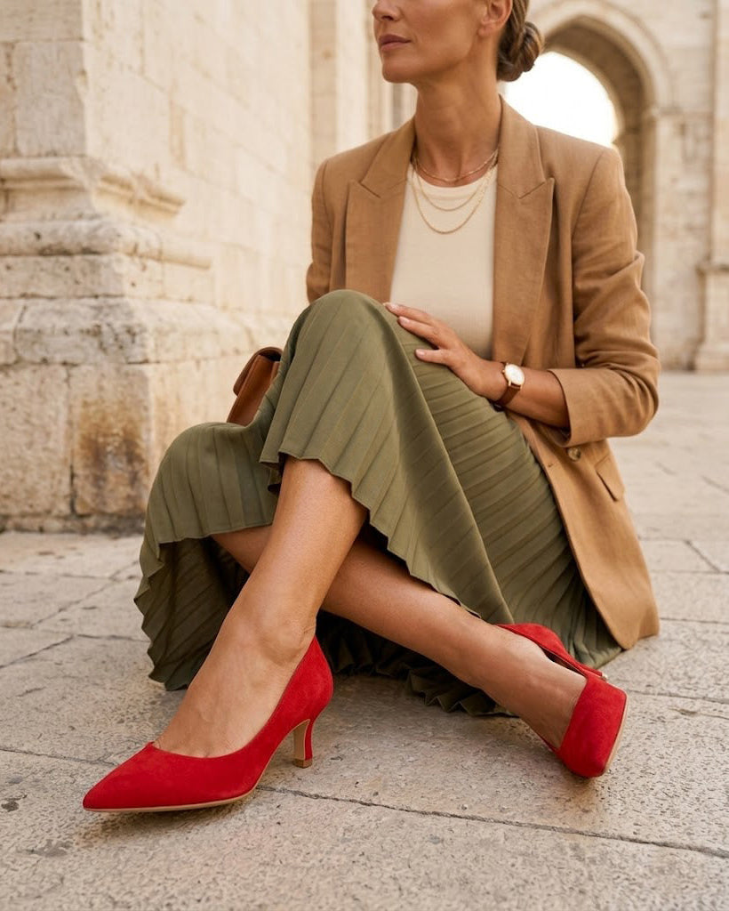 MORABLU 3863 CAMOSCIO PELLE ROSSO TACCO 50