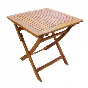 Tavolino pieghevole in legno di acacia massiccio 70x70x74 cm